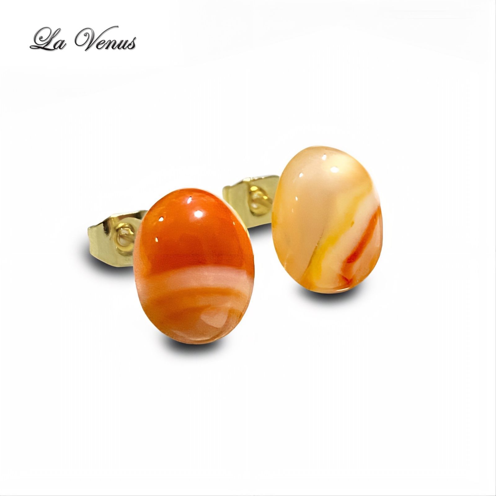 ✤天然石 カーネリアン・サードニクス 大粒オーバル 滑り落ち ソリッド  