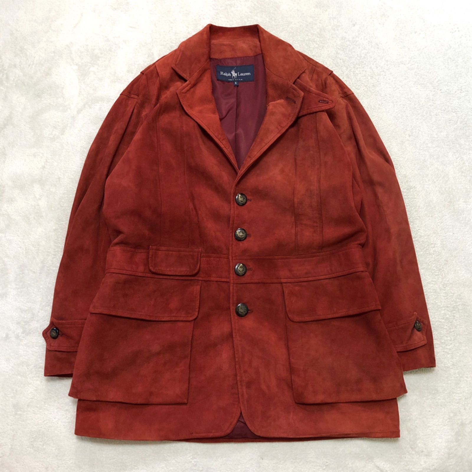 Ralph Lauren USA製 ノーフォークジャケット レザージャケット