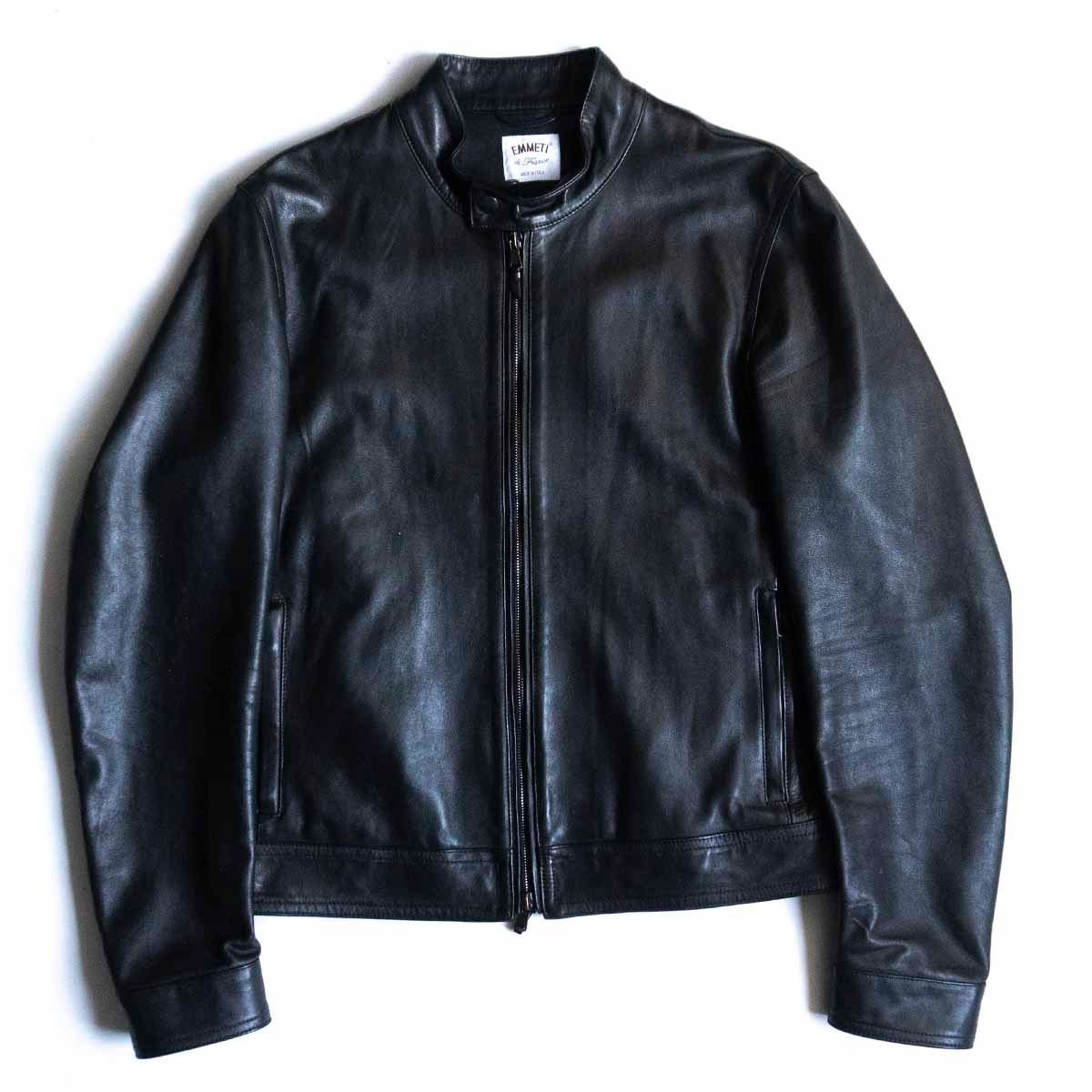 EMMETI エンメティラムレザージャケット シングルライダース 50
