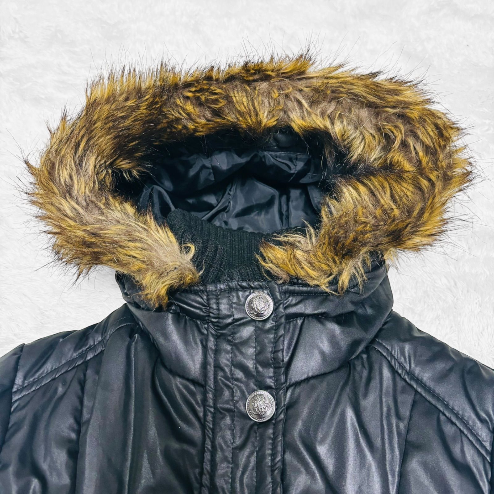 美品✨GAP ファーダウンベスト y2k グランジ　平成　ギャル　光沢　M 00s old GAP Y2K ファーダウンベスト 平成 グランジ ギャル男 - メルカリ