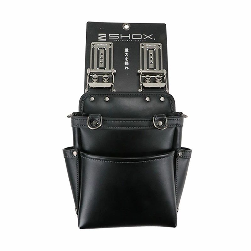 藤原産業 SHOX SHX-14 連結 ベルトループ プレート 2段 腰袋 ステンレス ホルダー付