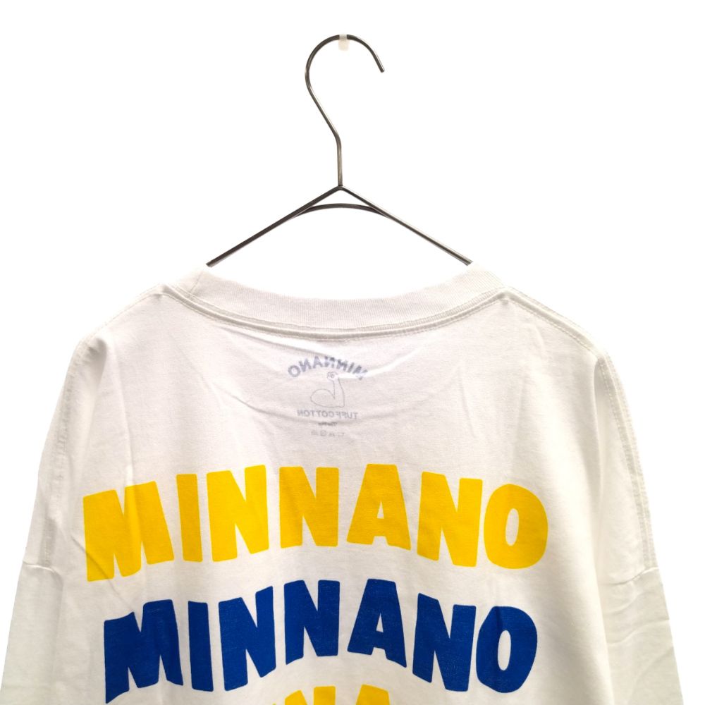 MIN-NANO (ミンナノ) バックロゴプリント ロングスリーブカットソー