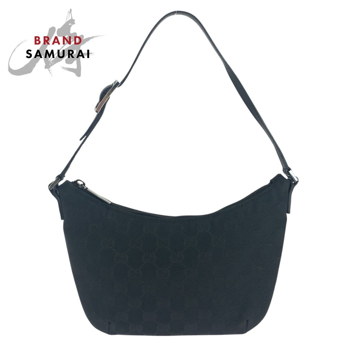 GUCCI グッチ ブラック 黒 シルバー金具 GGキャンバス|レザー 32160 ショルダーバッグ レディース 503037