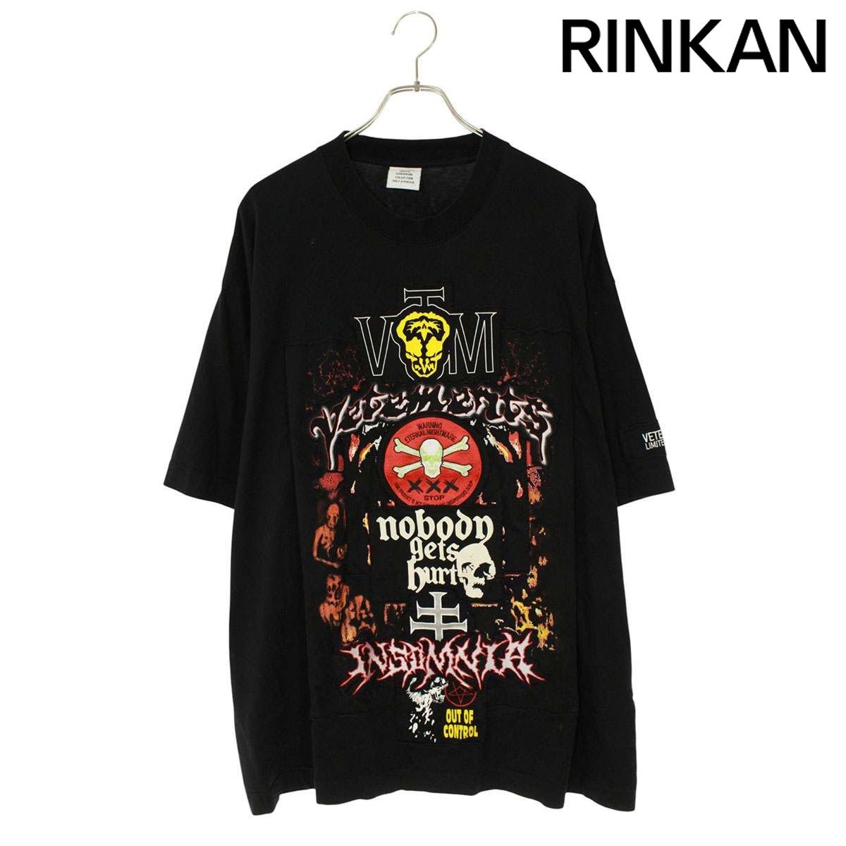 ヴェトモン UE52TR350B メタルパッチロゴTシャツ メンズ S