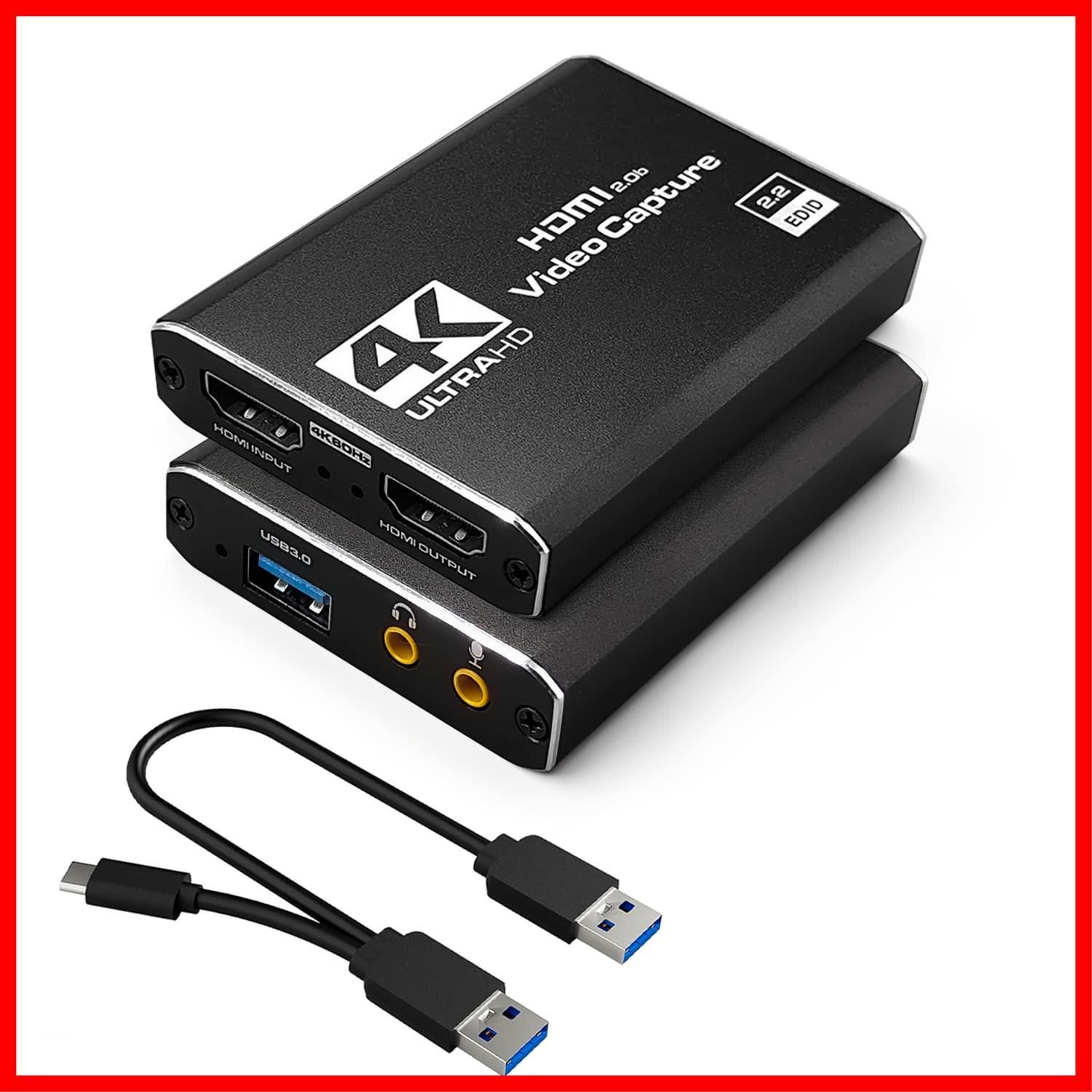特売】4K HDMI キャプチャーボード パススルー USB3.0 HDCP2.2対応 ...