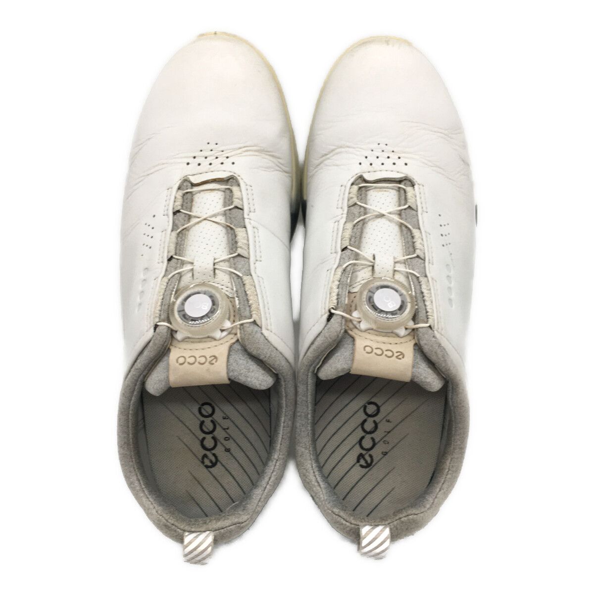中古 エコー ecco ゴルフシューズ 42 26cm 白 ホワイト エススリー
