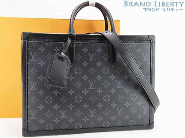 ルイヴィトン LOUIS VUITTON モノグラム エクリプス ソフトトランク ブリーフケース 2WAY ビジネスバッグ 書類かばん ショルダーバッグ ブラック M44952