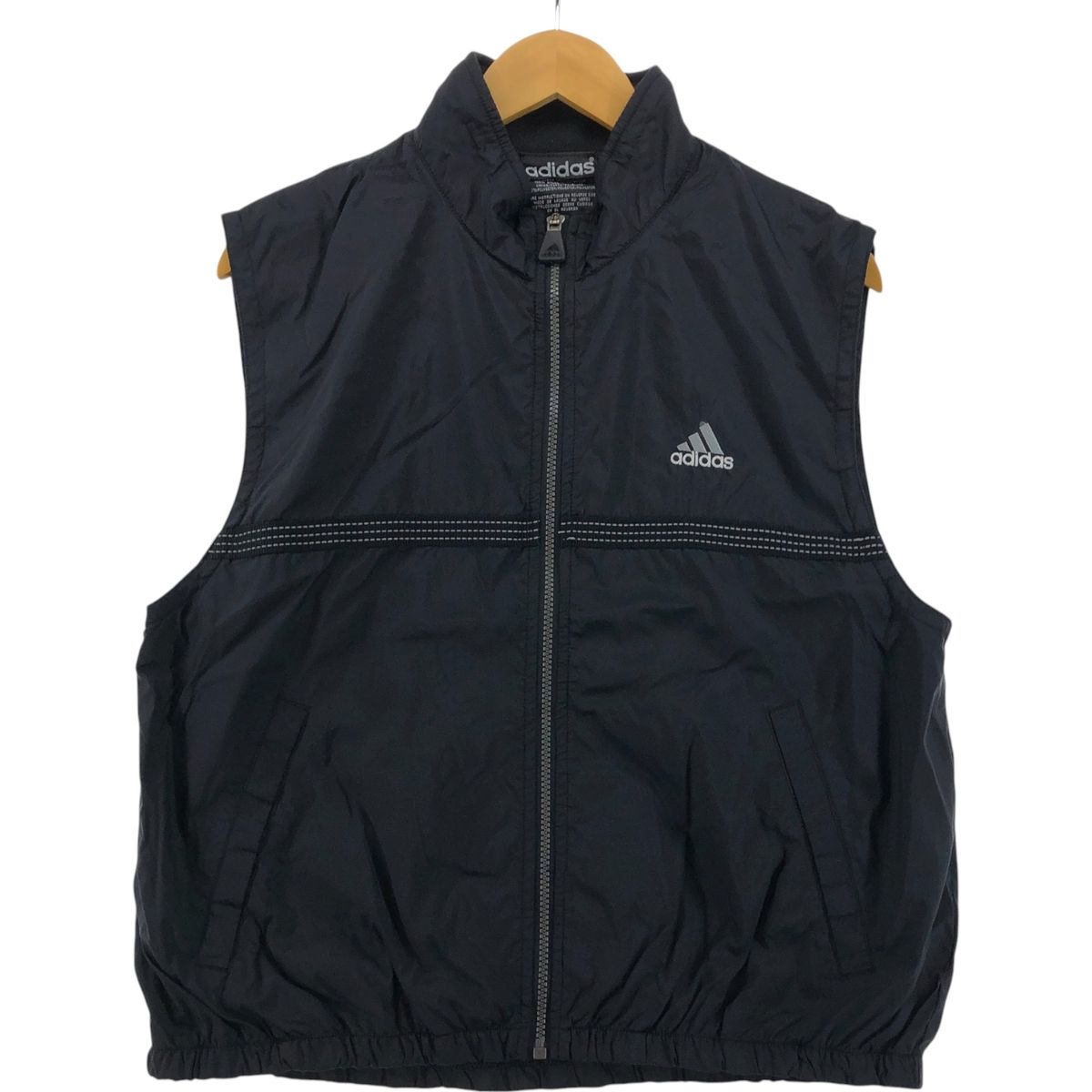 80s アディダス　ベスト 古着 80~90年代 アディダス adidas フルジップ ナイロンベスト