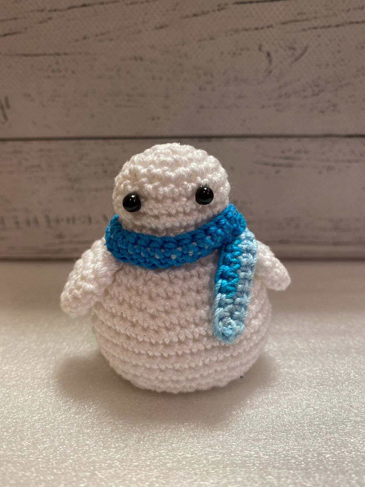あみぐるみ　ゆきめい出品 ハンドメイド あみぐるみ ぬいぐるみ 雪だるま - メルカリ