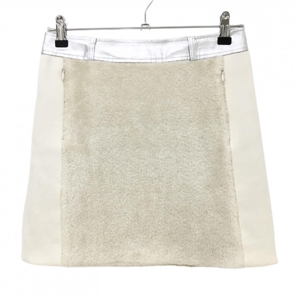 ARCHIVIO アルチビオ ボア×ニット 中綿スカート ブルー系 40