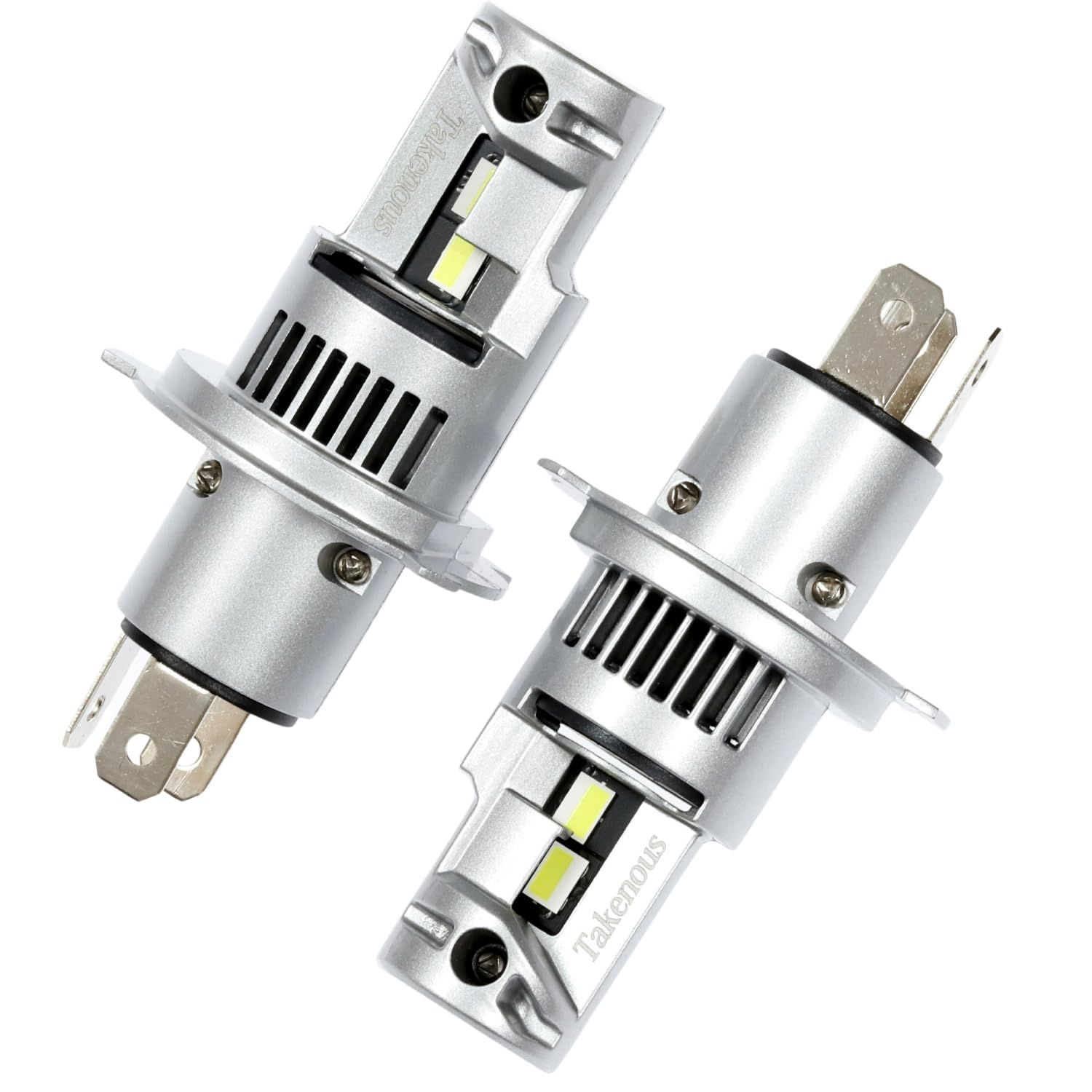 Color ホワイト Takenous トラック野郎御用達 竹村商会 24v h4 led ヘッドライト ホワイト トラック 対応 4000lm 左右セット 車検対応 H4