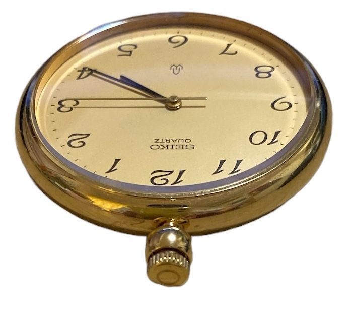 SEIKO セイコー 懐中時計 2621-0120 クォーツ シンプル ゴールドカラー  