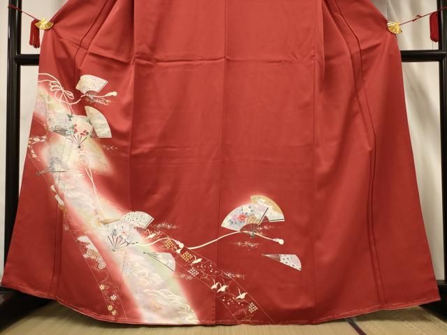 平和屋着物○訪問着 花鳥文 暈し染め 金銀彩 正絹 逸品 未