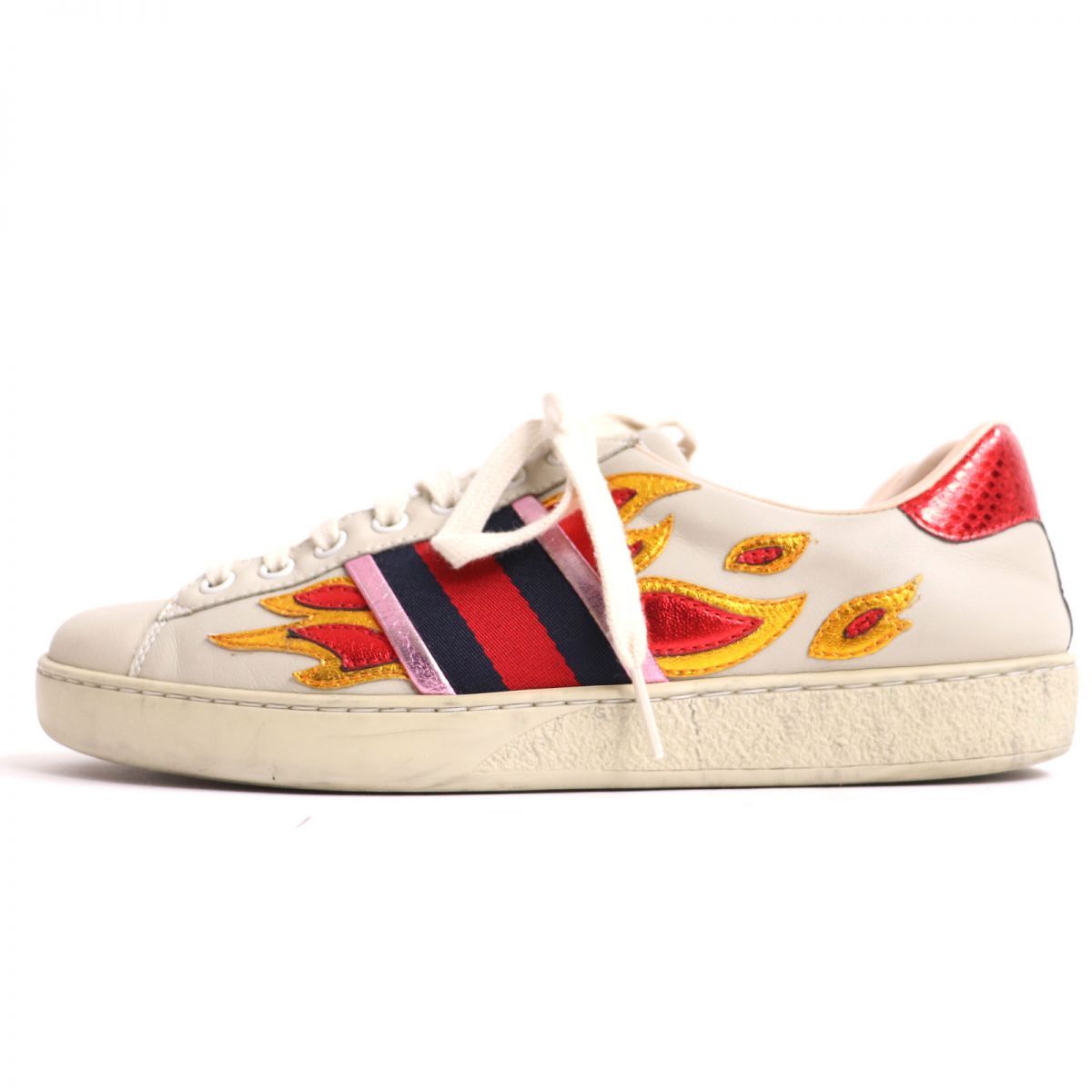 ドンドン見直し】美品◇グッチ 440724 ファイヤーエンブロイダリー 