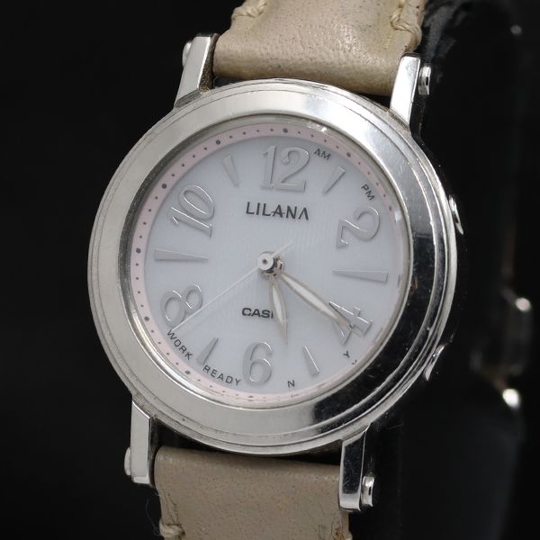 Casio Lana 4323 LNA-4 Round Radio Controlled Solar Silver Dial Ladies Watch TKD 2000000 NSK