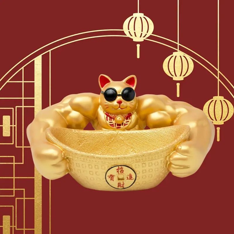 特大 招き猫 貯金箱 縁起物 陶器 金猫 風水 置物 装飾品 飾り