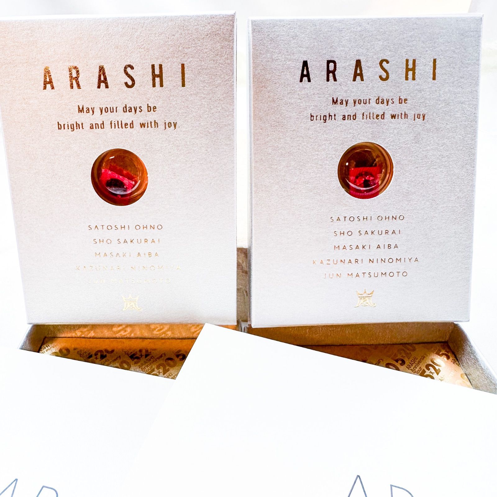 嵐 オープニング幕スワロフスキー ファンクラブ会員特典 2点(レッド