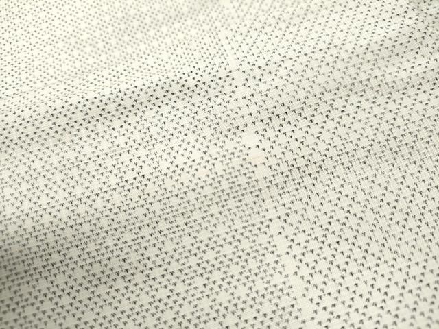 平和屋着物○本場大島紬 白大島 7マルキ よろけ縞 ますいわ屋扱い 福原