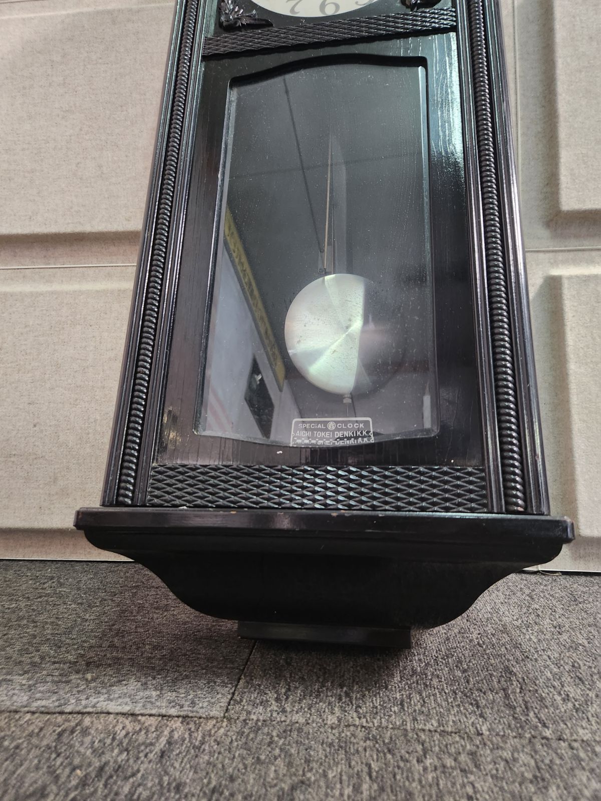 愛知時計製 壁掛け時計 木製 振り子時計 クラシック レトロ 箱付き