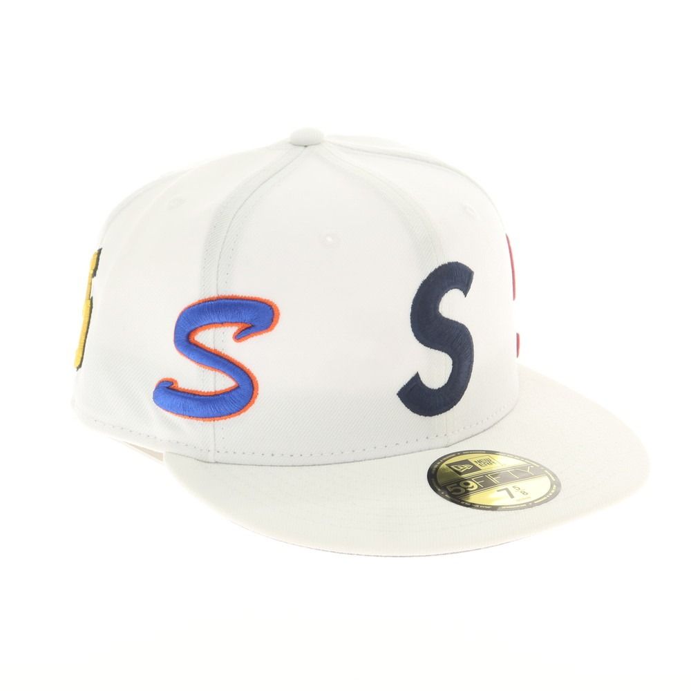 シュプリーム Supreme 春夏 Multi S Logo New Era ポリエステル ベースボールキャップ ホワイト サイズ7 5 8 60.6cm メンズ