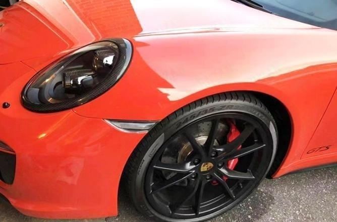 ポルシェ 991 カーボン製 ヘッドライトカバー 左右2個