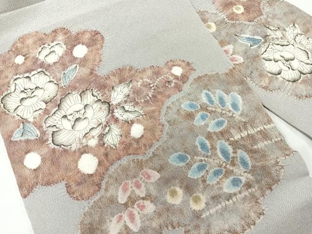 平和屋着物◎九寸名古屋帯 絞り 辻が花 鬼しぼ縮緬 正絹 逸品 未