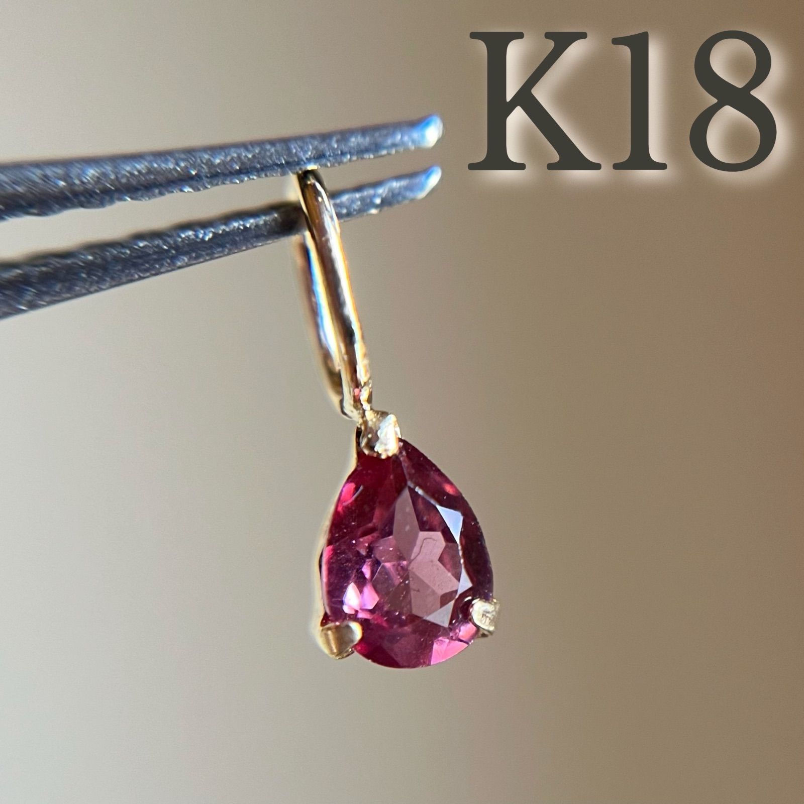 K18PG ペンダントトップ ピンクダイヤモンド