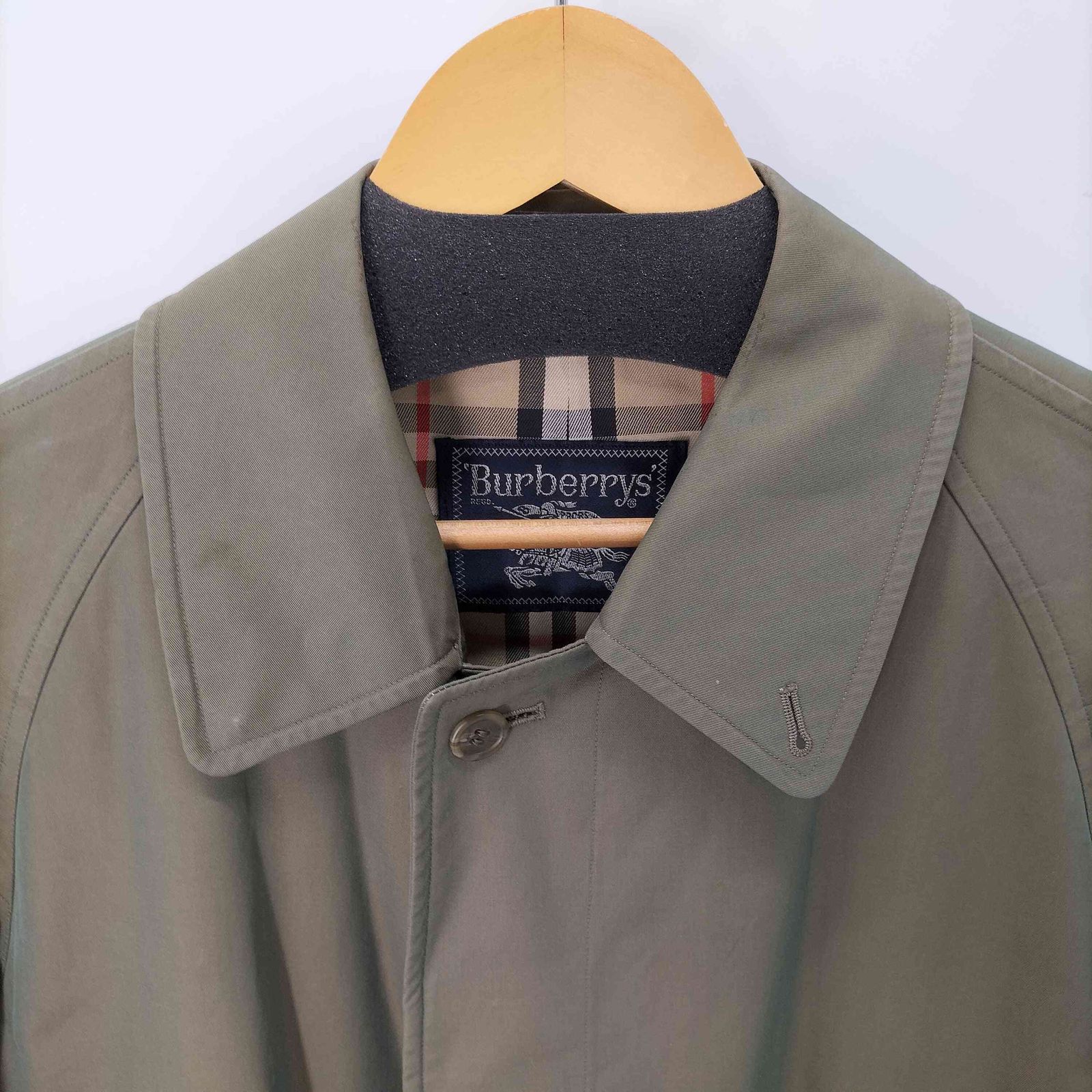 バーバリーズ BURBERRYS 80-90s 裏地ノバチェック 玉虫 比翼ステン
