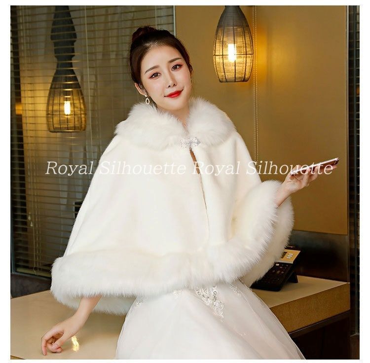 ショール ケープ ファー フェイクファー ホワイト 白 結婚式 花嫁 二次会 パーティー ウェディング フェミニン ガーリー お呼ばれ 食事会 豪華 プリンセス 森ガール 冬 コート