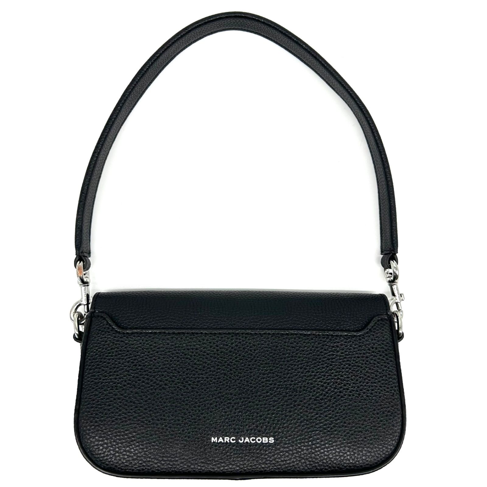 極美品　MARC JACOBS 黒 レザー ショルダーバッグ　シボ革　ブラック 美品】MARC JACOBS マークジェイコブス レザー ショルダーバッグ