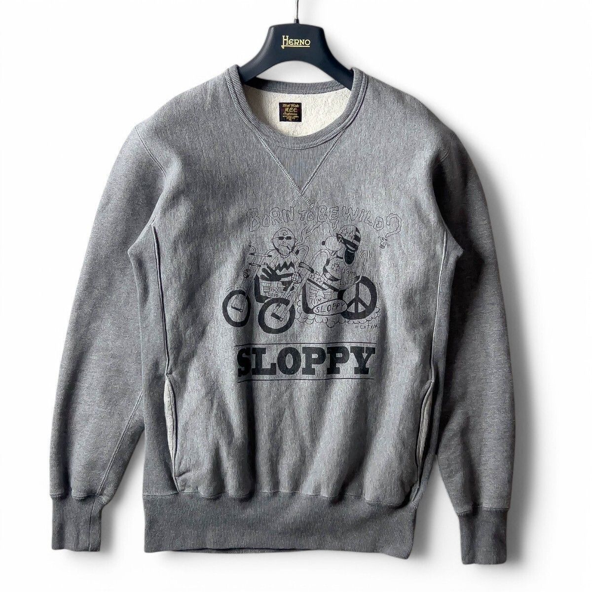 美品 WESTRIDE ウエストライド クルーネック スウェット トレーナー HEAVY WEIGHT FRONT V SWEAT SLOPPY  メンズ 40 (L) グレー スヌーピー - メルカリ