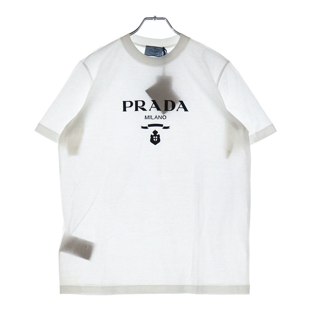 PRADA (プラダ) ナイロンロゴパッチ 半袖Tシャツ クルーネック 