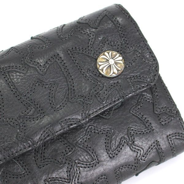 銀座店 クロムハーツ 美品 ウェーブウォレット 長財布 88036