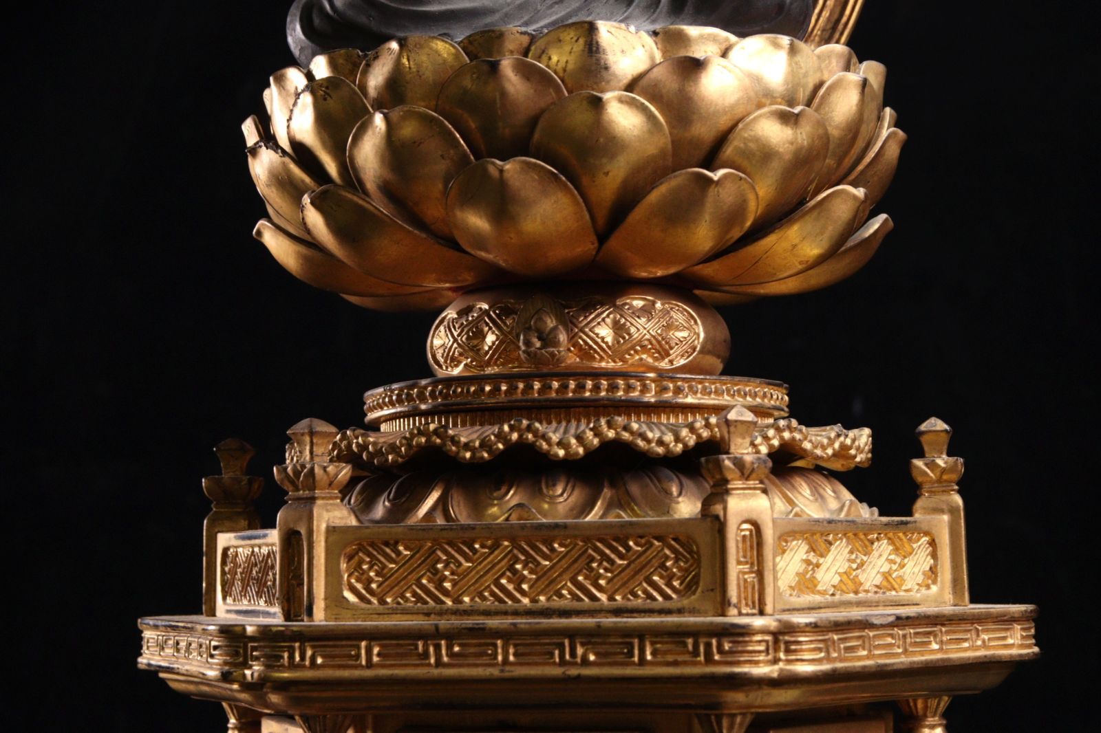 仏教美術 古銅鍍金 観音坐像 仏像 壁掛 時代箱付 D R4885 aunkyo様専用】時代 木彫 観音菩薩坐像 45.5cm 水瓶 鍍金 仏像