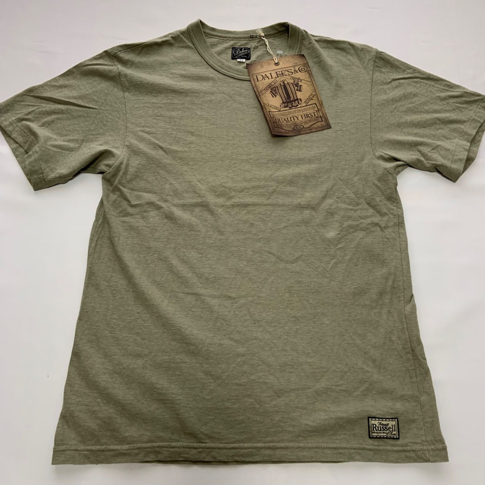 ★【古着】DALEE’S　AD21T-P　PLAIN　ARMY.GRN　37サイズ　日本製　 (DALEES-AD21T-P-GRN-SWD）