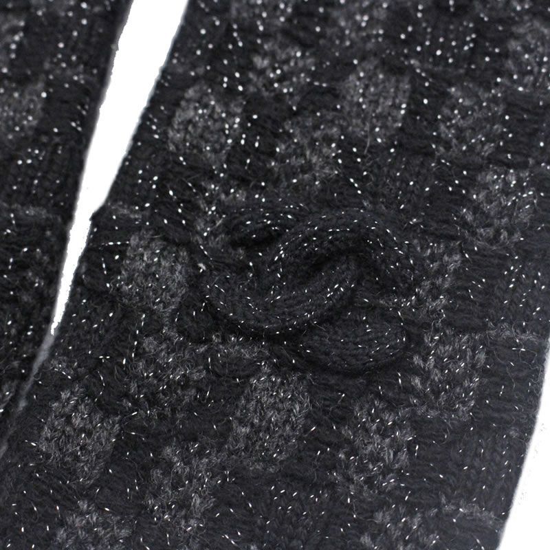 シャネル　カシミア　アーム　カバー CHANEL シャネル アームカバー ハンドウォーマー ココマーク