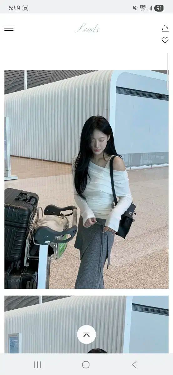 リズ フ ラップ パンツ チャコール ロング DECORATOM_COM_BR