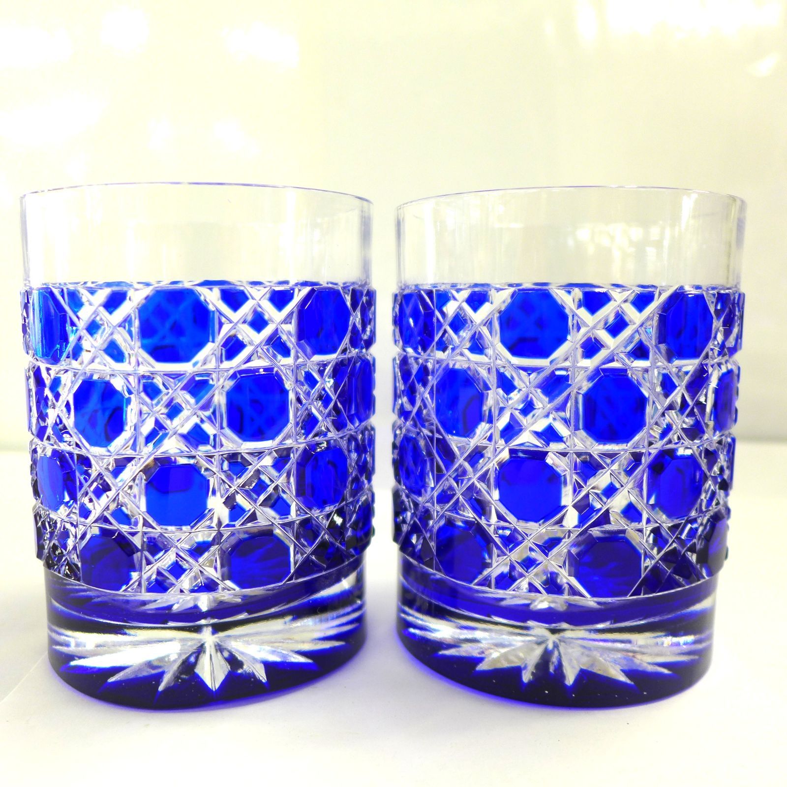 BOHEMIA CRYSTAL ボヘミアクリスタル ブルー デキャンタ＆グラス