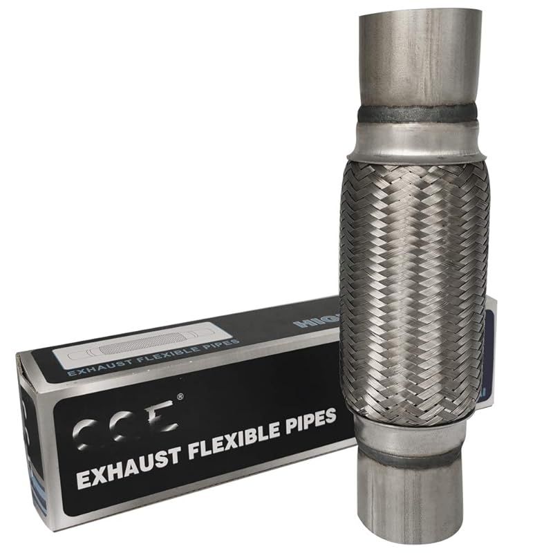 CCE フレキシブルパイプ 排気パイプ ステンレスメッシュパイプ エキマニ マフラー 車補修整備パイプ ジャバラ熔接パイプ 各車種対応サイズ選択可 (φ63-152×252mm) 1