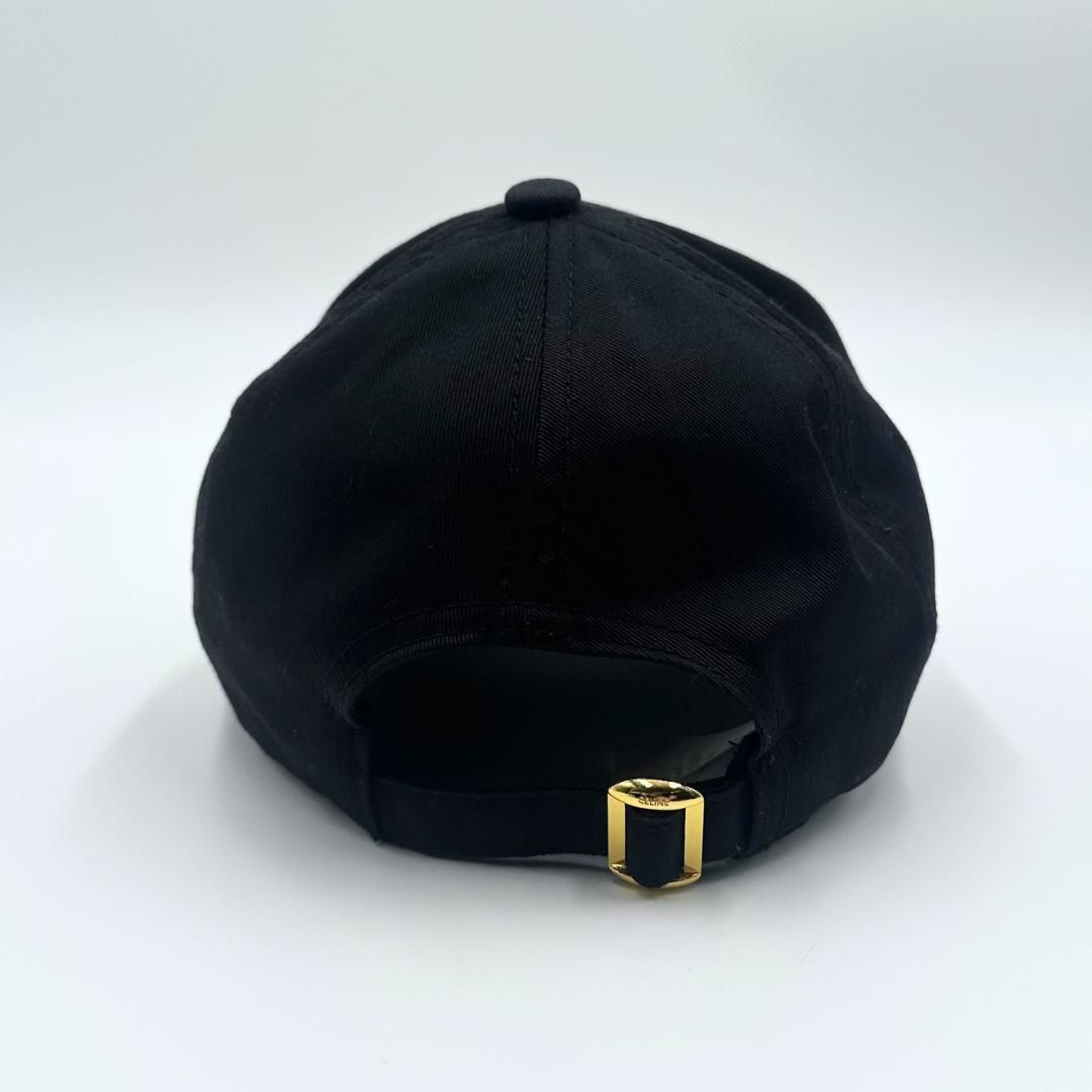 極美品】Celine トリオンフ ブラック ベースボールキャップ