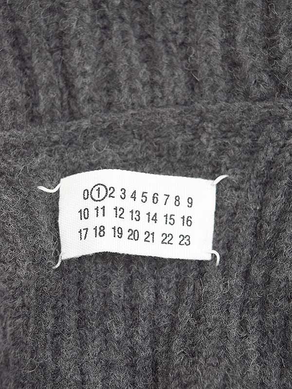 Maison Margiela（旧Maison Martin Margiela） - Maison Martin Margiela 1 メゾン マルタン マルジェラ 1 10AW ストールドッキングノースリーブアルパカニットセーター グレー M Maison Martin Margiela 1 メゾン マルタン マルジェラ 1 10AW