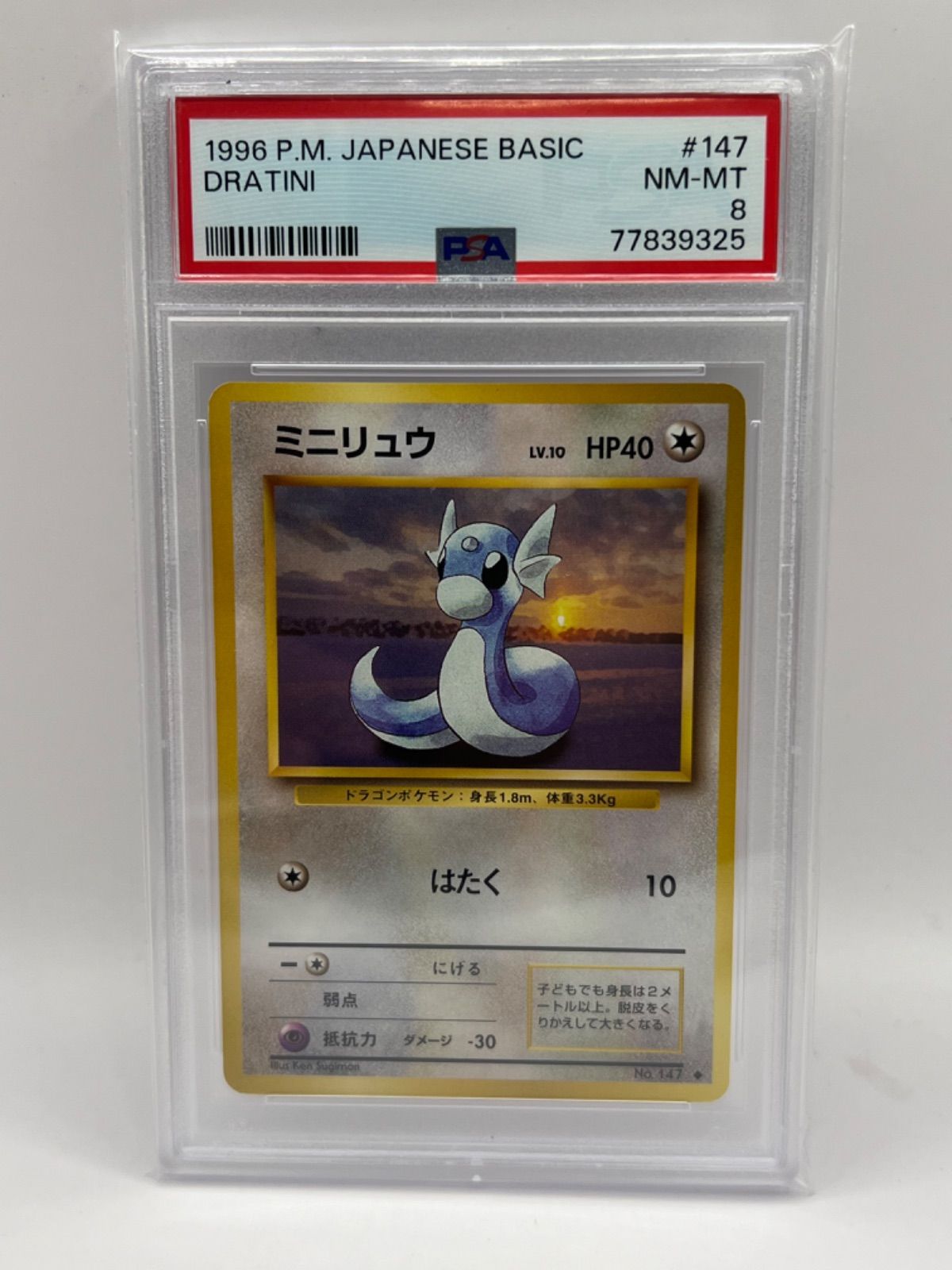 旧裏 初版 ミニリュウ PSA8 ポケモンカード PSA8 ミニリュウ 旧裏 第一
