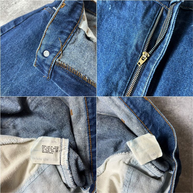 濃紺 80s USA製 Levis 505 0217 デニム パンツ 36 34 / 80年代