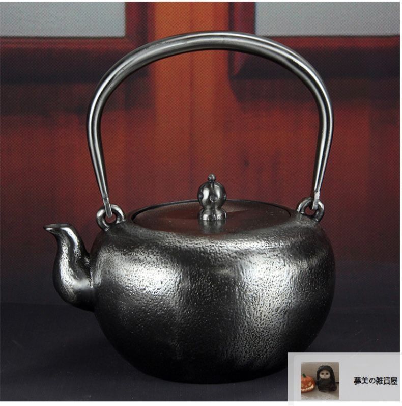 品質保証☆鉄瓶 南部鉄器 砂鉄製 手作り コーティングなし老鉄瓶