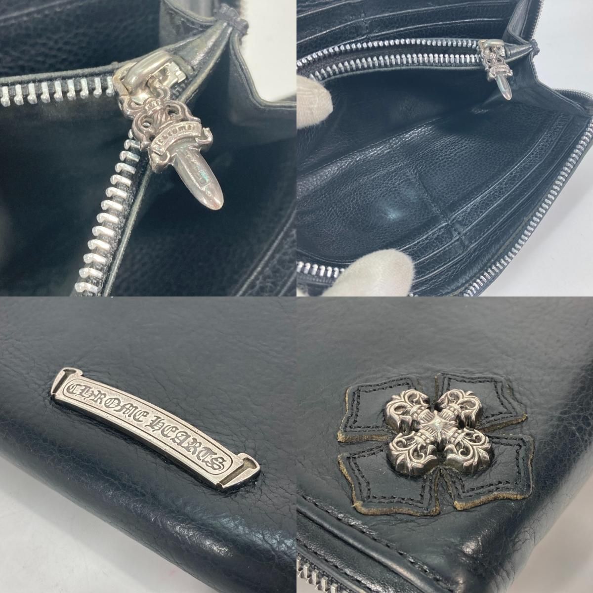 CHROME HEARTS クロムハーツ 長財布 フィリグリークロス レザー - メルカリ