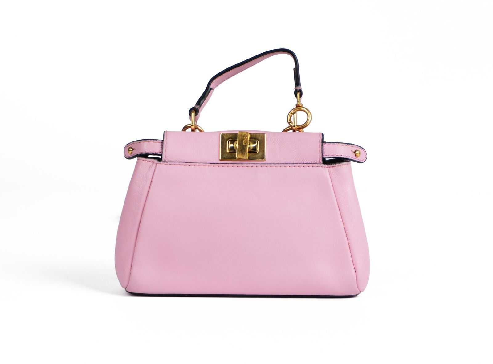 Fendi フェンディ ピーカブー ミニ 114861076 ハンドバッグ ピンク 2WAY 斜め掛け ショルダーバッグ