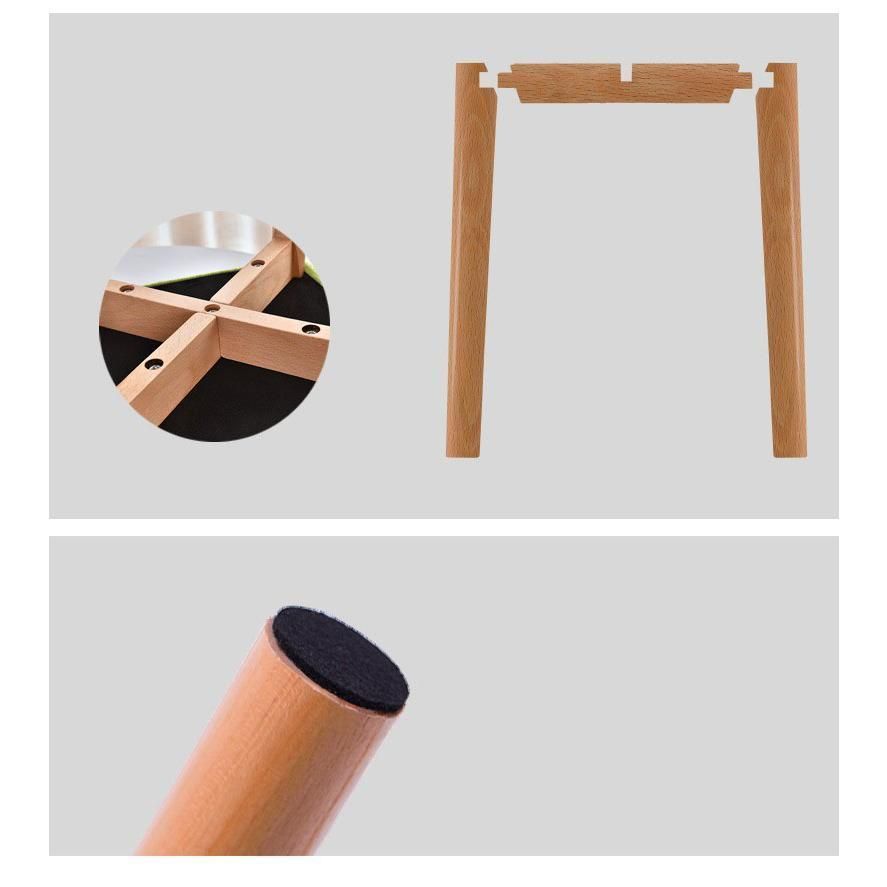 マホガニー ラウンドスツール ロータイプ 高さ約46cm ホワイト