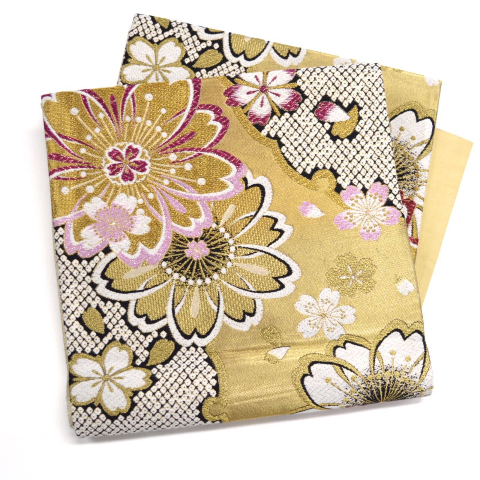 美品》正絹 振袖フルセット SS〜Mサイズ 成人式 赤地 上品 豪華 菊 桜