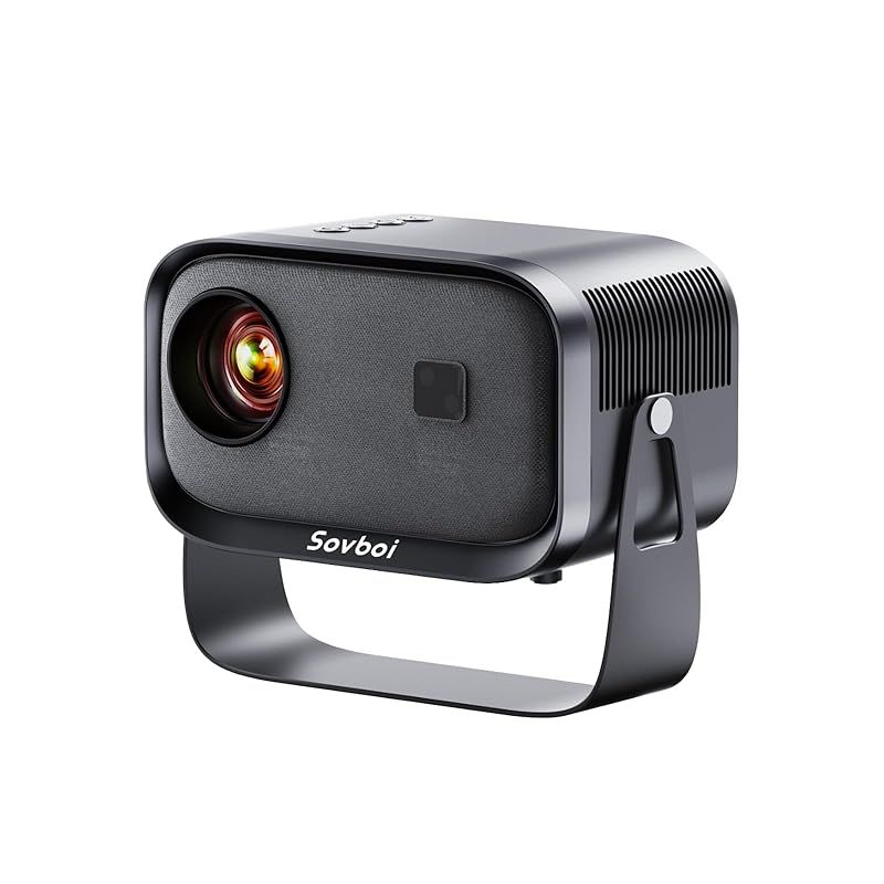 360°回転 Sovboi プロジェクター 天井投影 家庭用 25000LM 1080P 自動台形補正 電動フォーカス 双方向ブルートゥース5.3 WIFI6 4?対応 HIFiスピーカー ミニ ホームシアター スマホ|パソコン|TV St 0