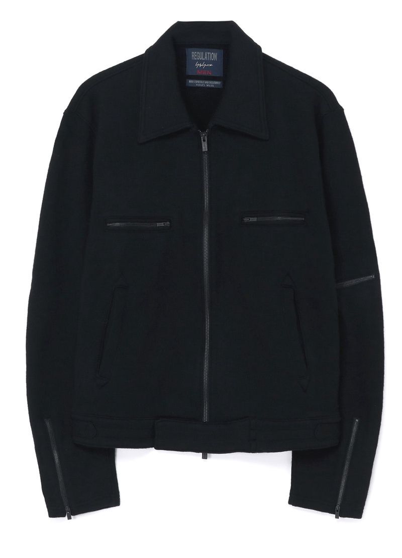 YOHJI YAMAMOTO W|NY FLEECE RE BIKER JACKET SINGLE ジャケット HJ-T55-176